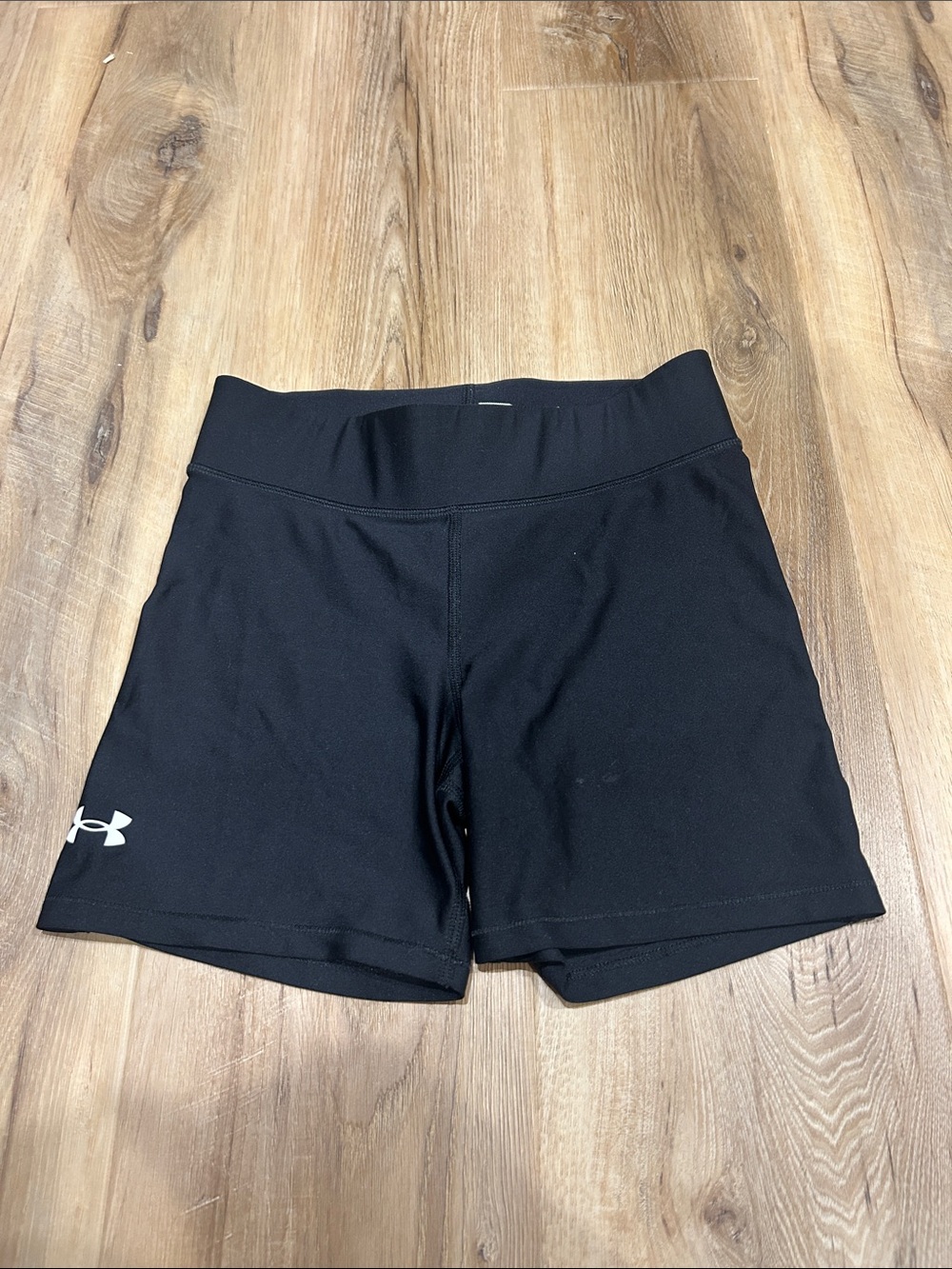 Under Armour Black Women's Athletic Shorts with Logo Accent